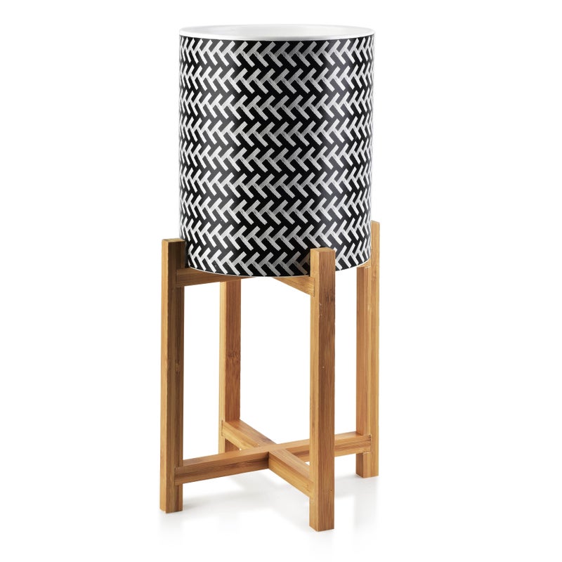 Doniczka ceramiczna MONDEX AVA 20x20x23 cm czarna 1 szt.