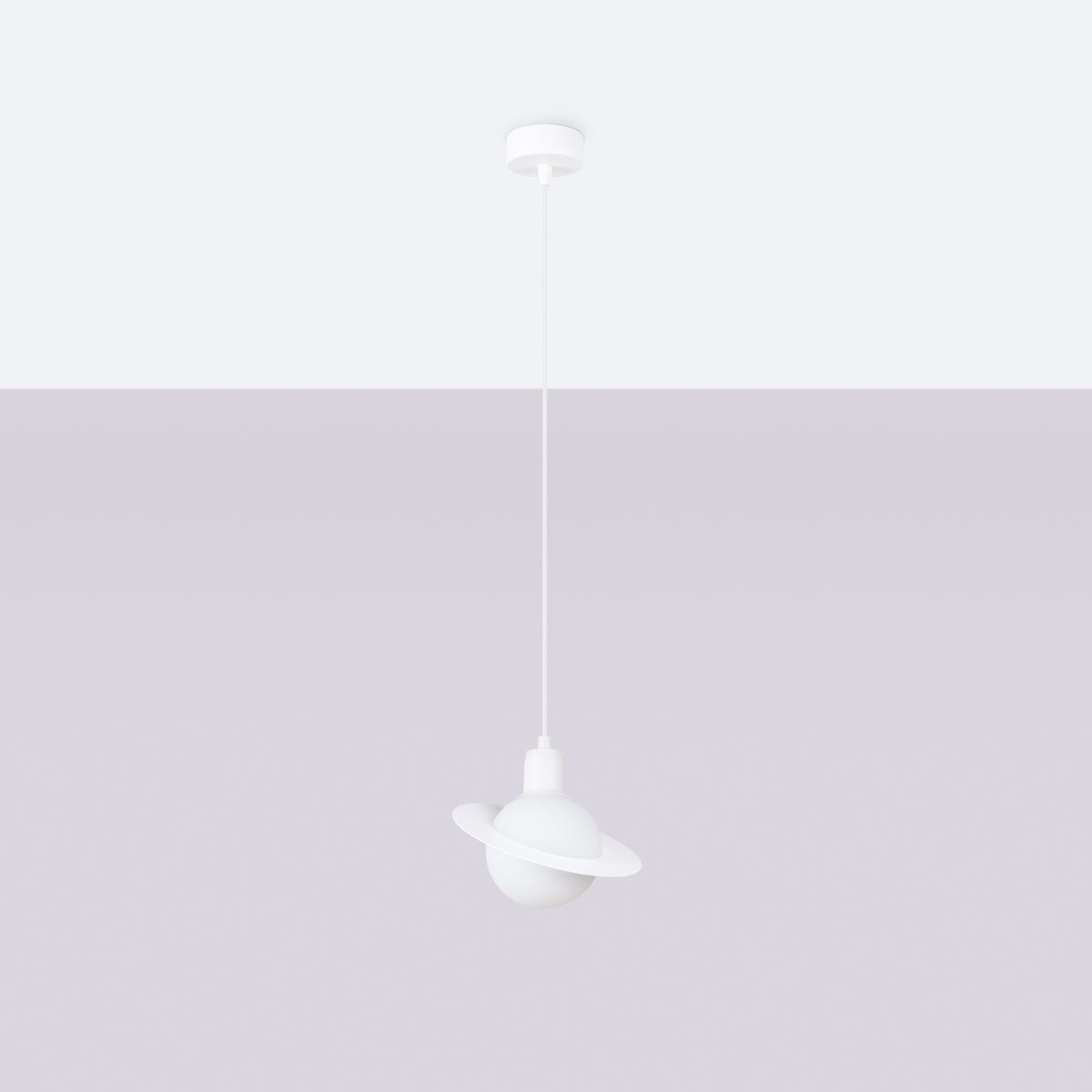 Lampa wisząca GLOXO 1 biały LED 4000K - 20x20x125cm Sollux