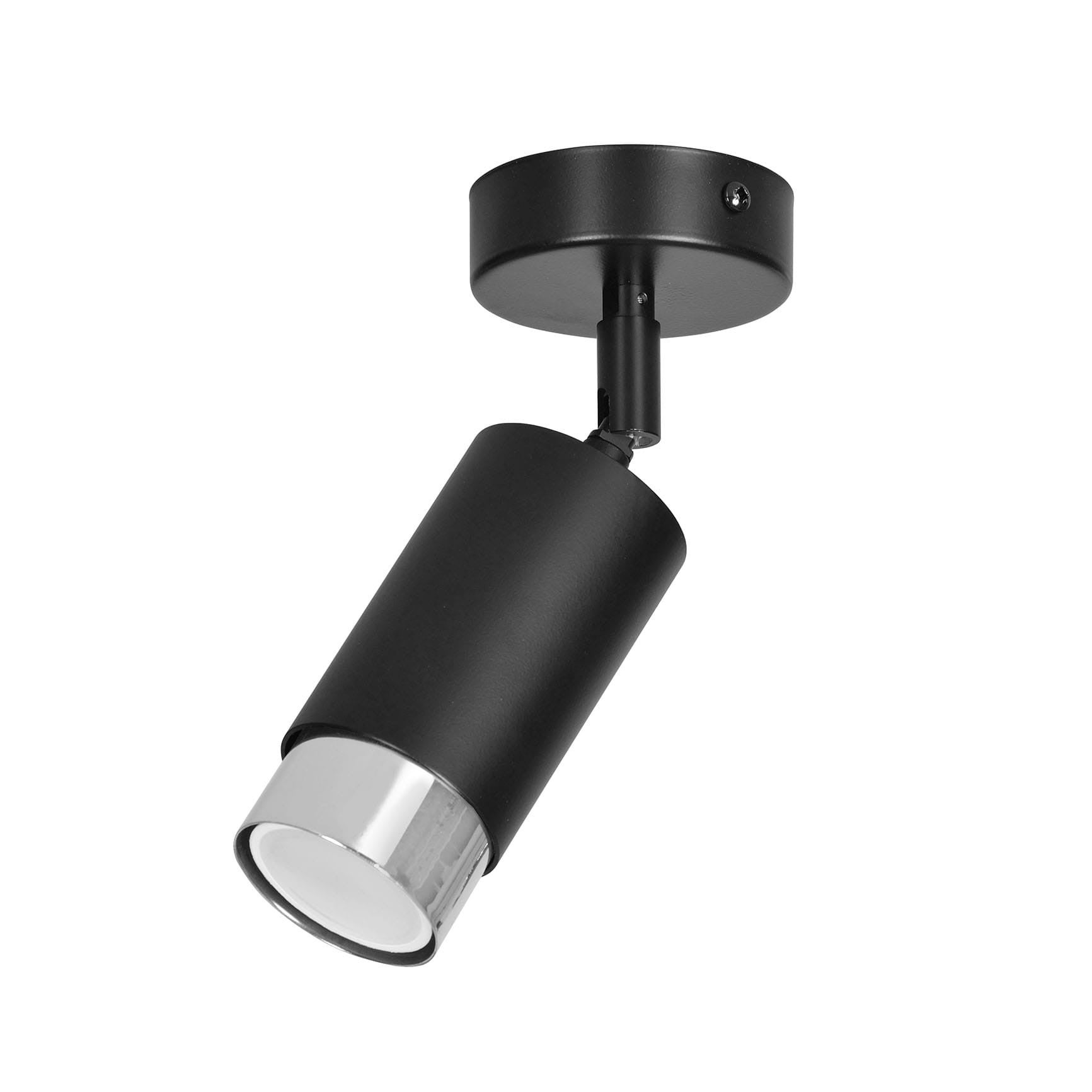 Reflektor sufitowy spot natynkowy Hiro listwa chromowany czarny 1xGU10x30W metal Emibig