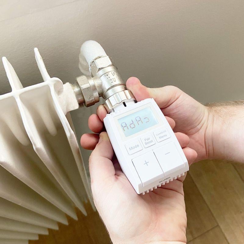 Pack de 4 - Tête Thermostatique Connectée Universelle avec Ecran LCD - SILUMEN - 3