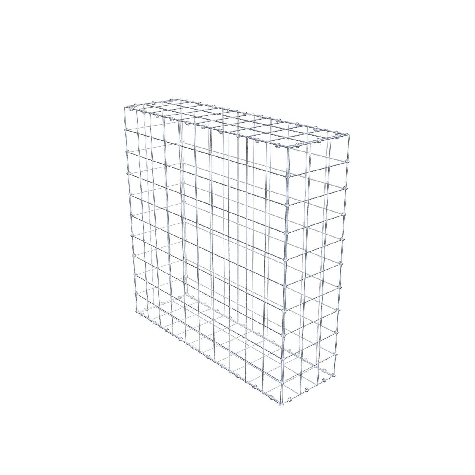 Gabion 100 cm x 100 cm x 30 cm (dł. x wys. x gł.), rozmiar oczka 10 x 10 cm, pierścień spiralny
