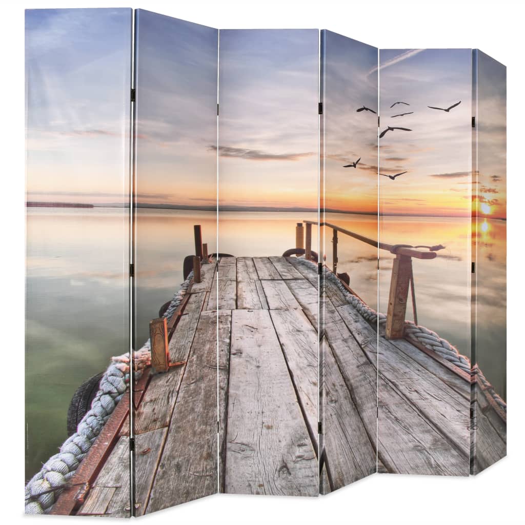 Biombo separador | biombo divisor | paravientos plegable 228x170 cm lago cfw50629