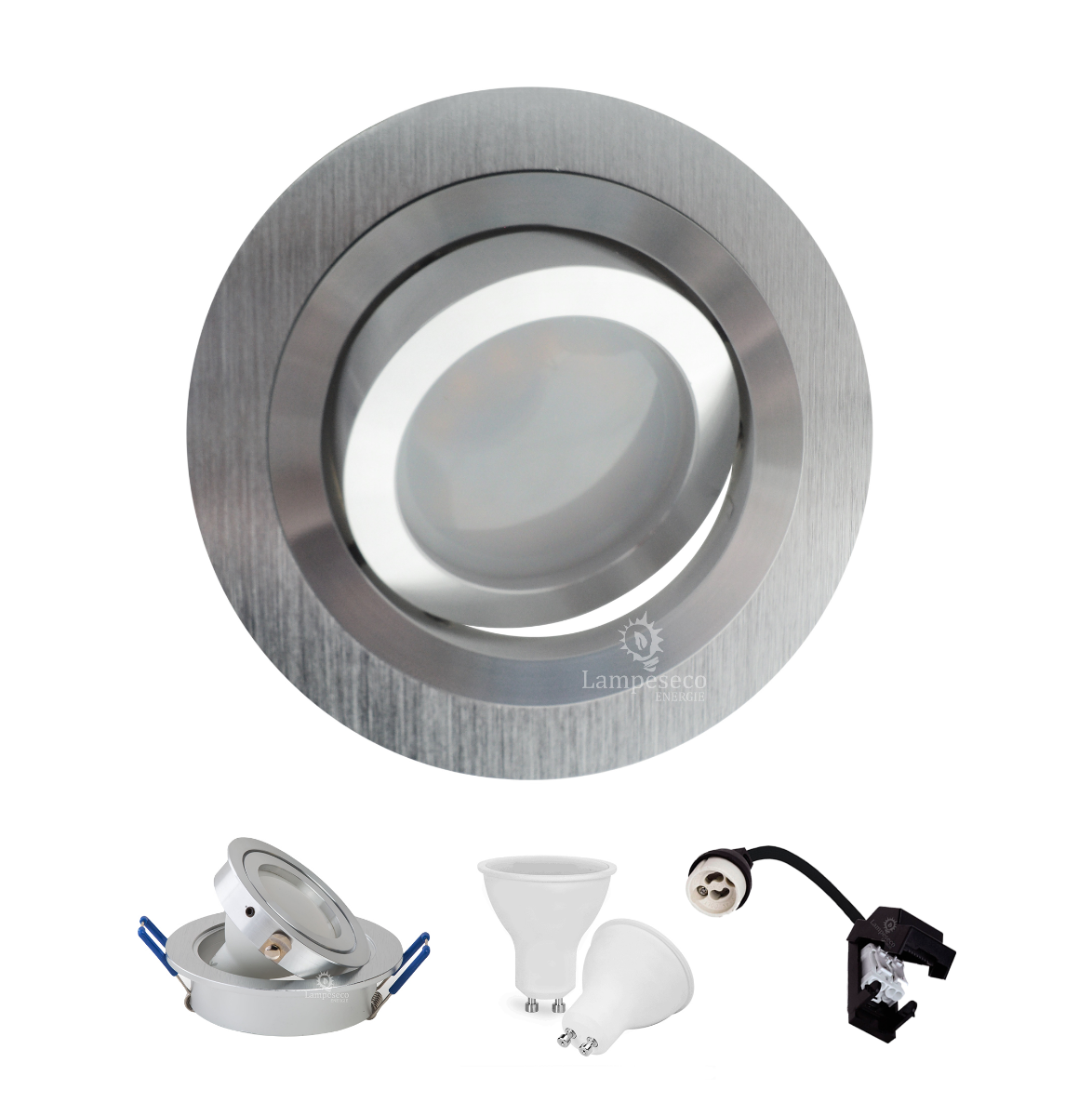 Lot de 8 spot led encastrable orientable 5w eq. 50w, blanc neutre ref.64854000 - 3