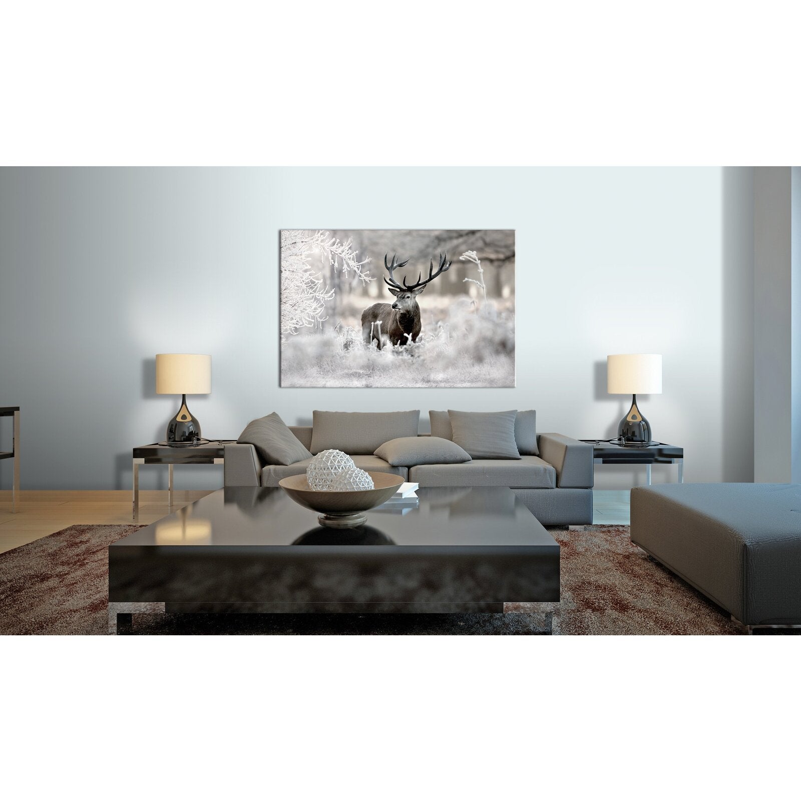 Tableau cerf solitaire - 120 x 80 cm - 2