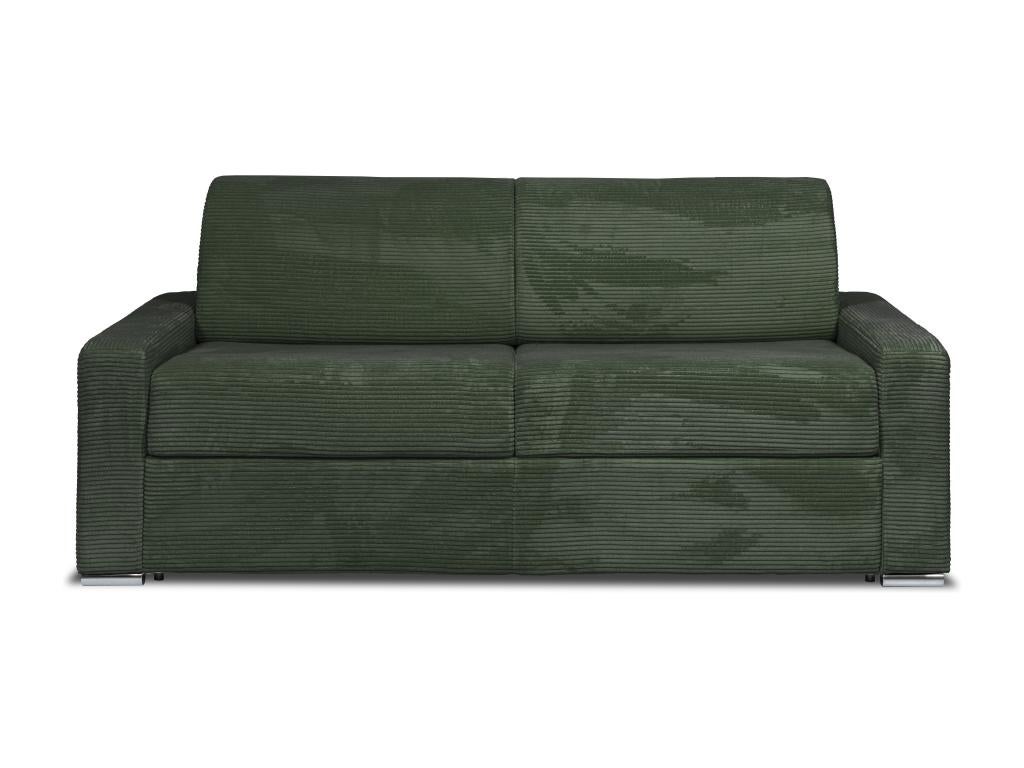 Canapé Convertible 2 Places Velours Côtelé Vert – MATT Par HAPPY GARDEN, Style Scandinave