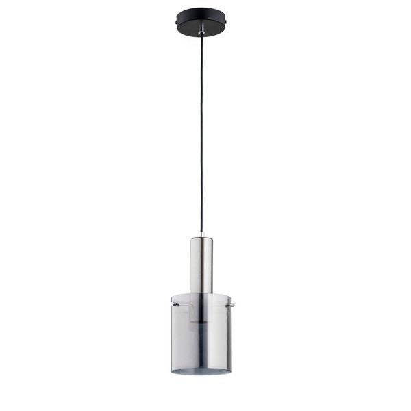 Lampa wisząca Celia czarna-chromowana 1xE27x15W minimalistyczna wym: 90 x 15 x 15 cm metal Alfa