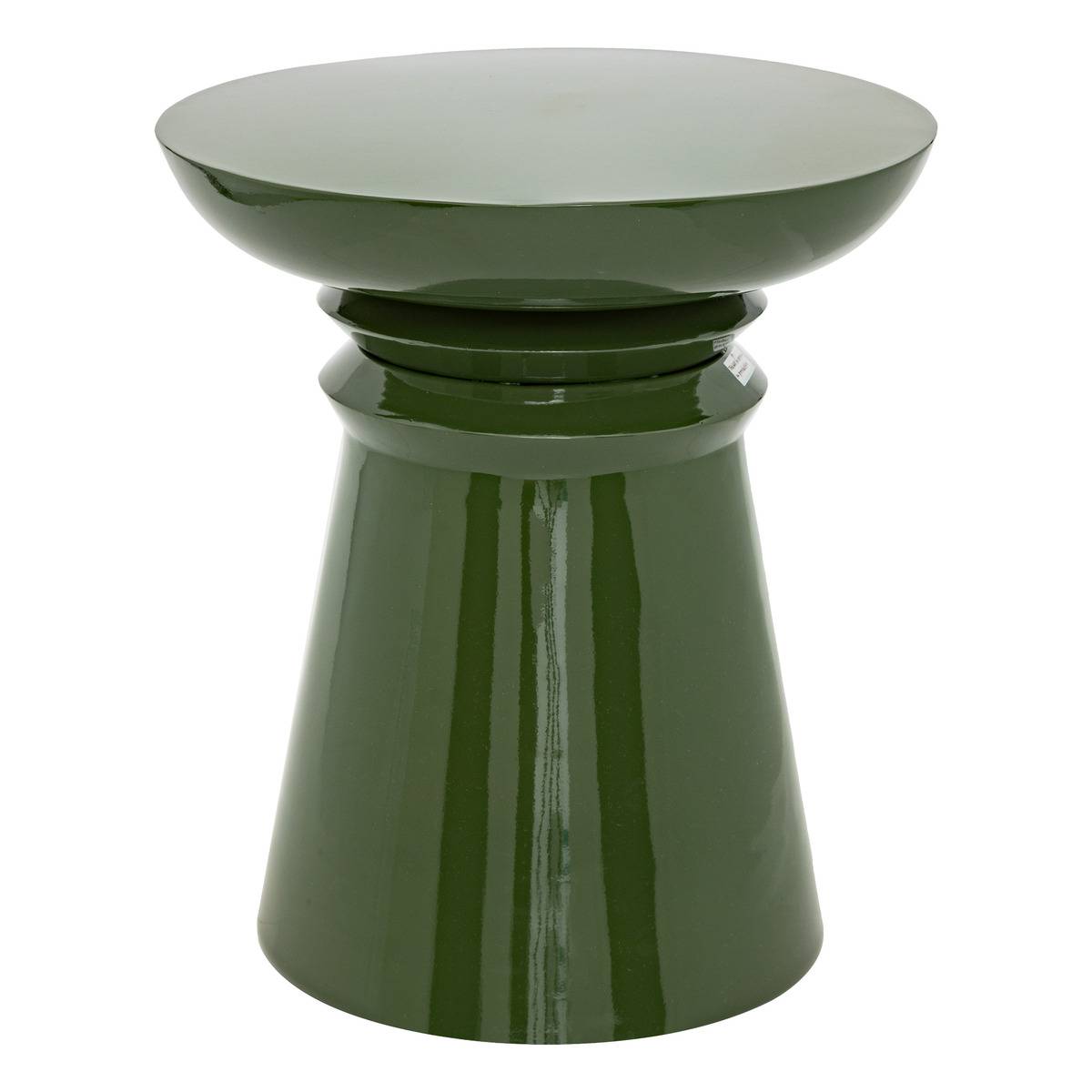 Stolik kawowy okrągły Jaya ATMOSPHERA metalowy zielony nowoczesny do salonu 38 cm 1 szt.