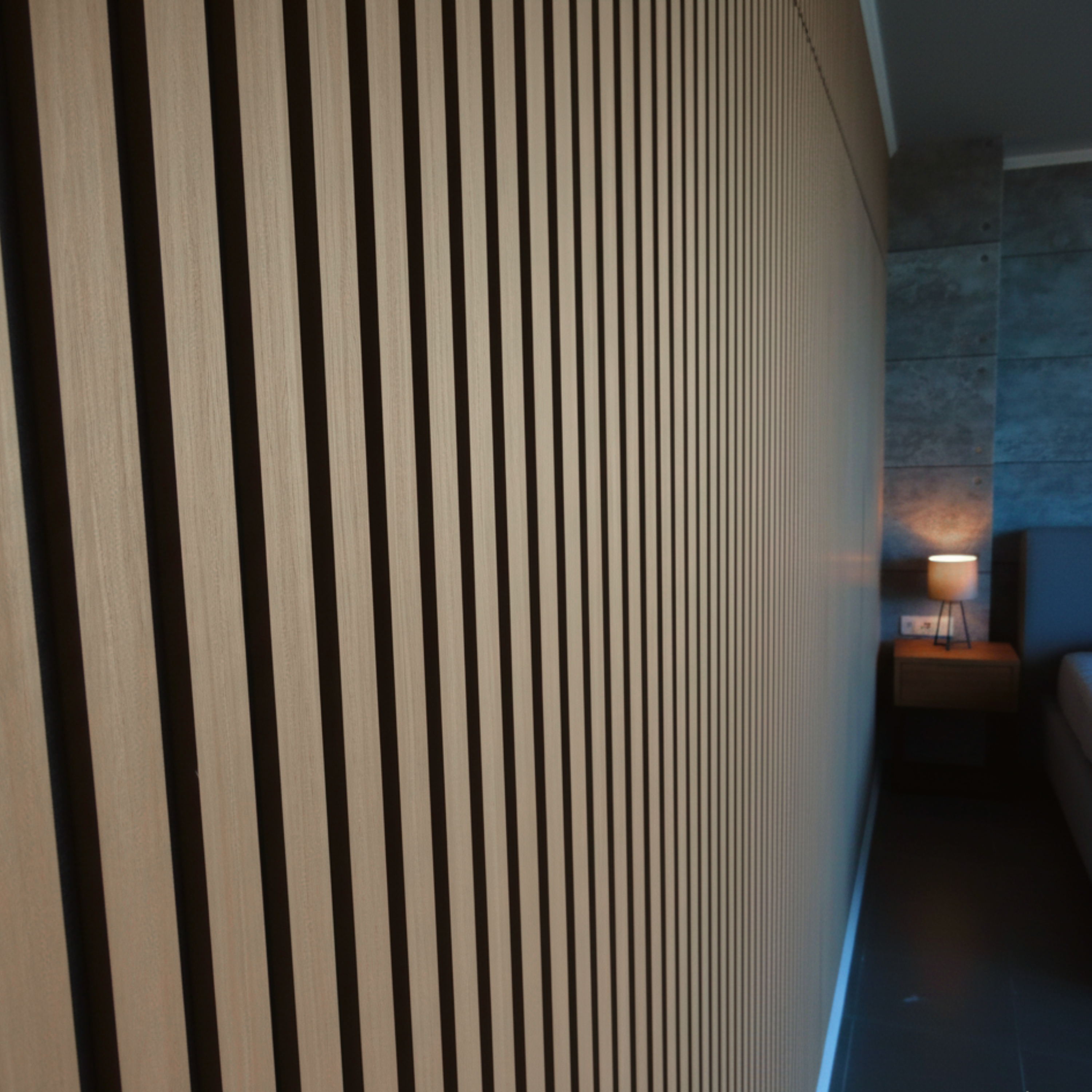 Revestimiento de pared palillería efecto 3D MDF acústico 240x60 cm Roble Rústico - 5