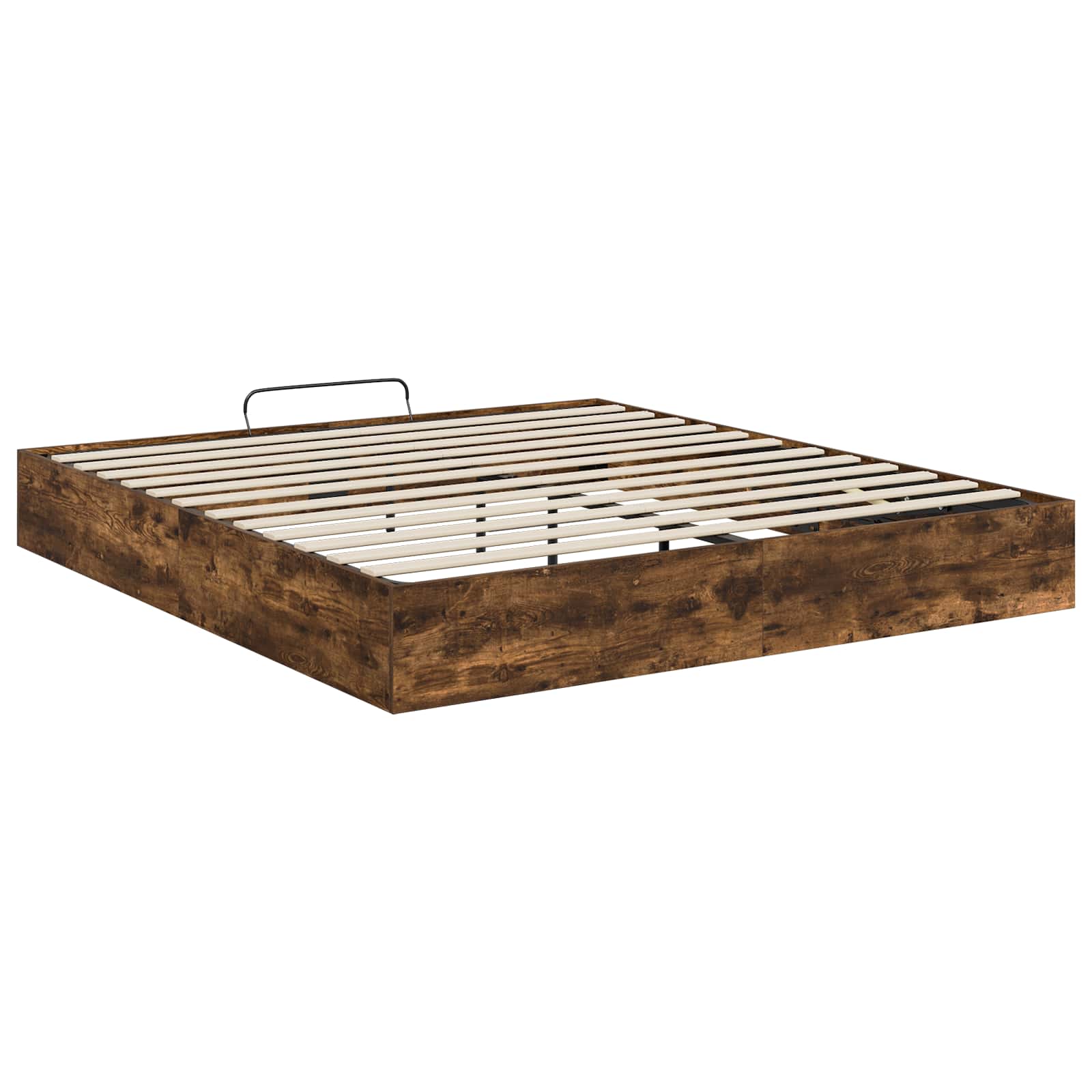 Cadre de lit ottoman avec rangement chêne fumé 203 x 180 x 25 cm - 7