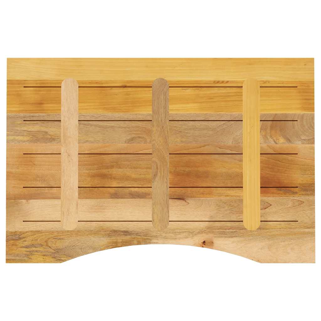 Maison Exclusive - Dessus de bureau avec courbe 80x50x2,5 cm manguier massif brut - 5