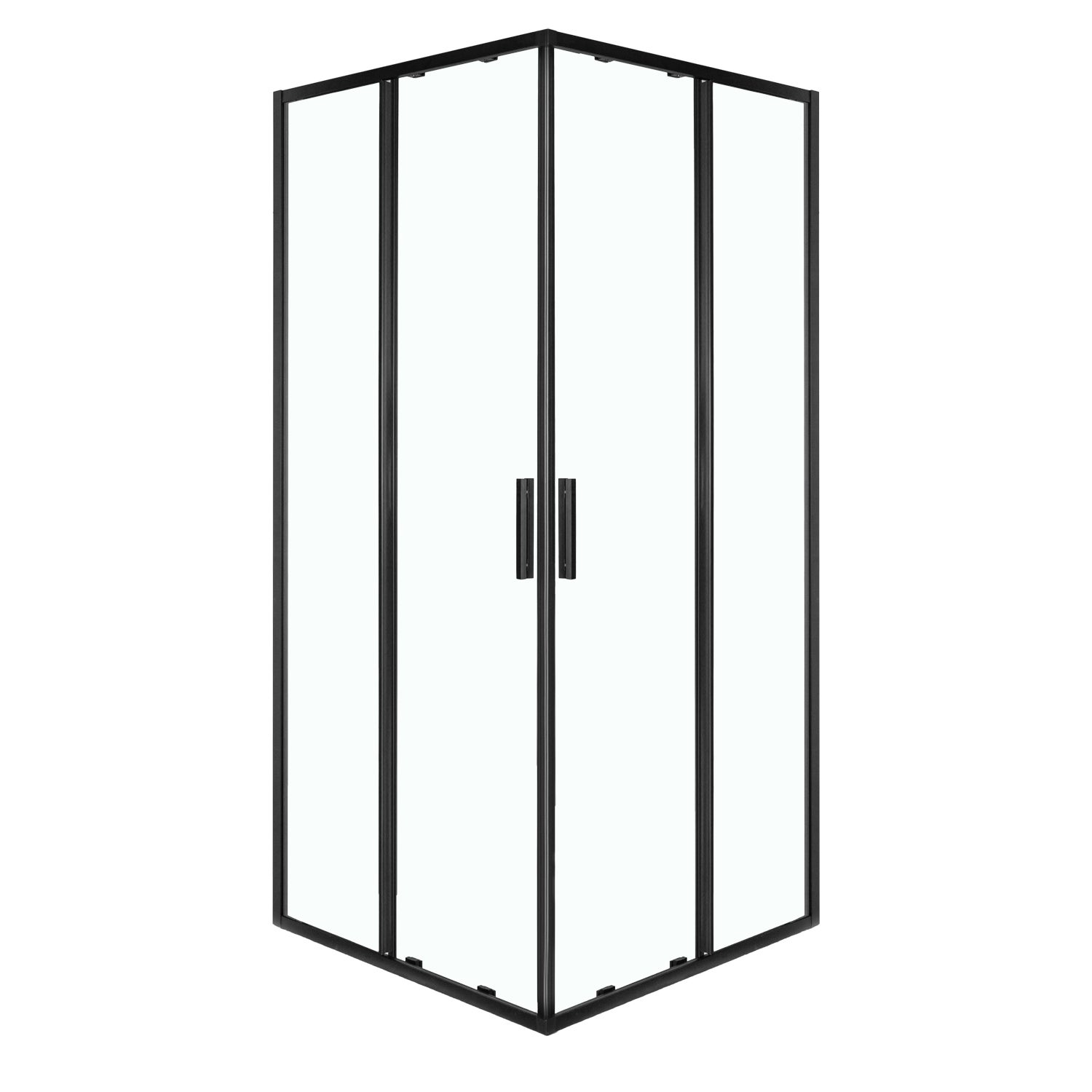 Kabina prysznicowa Solid SQ 80 BL szkło hartowane 6 mm profile czarne KERRA