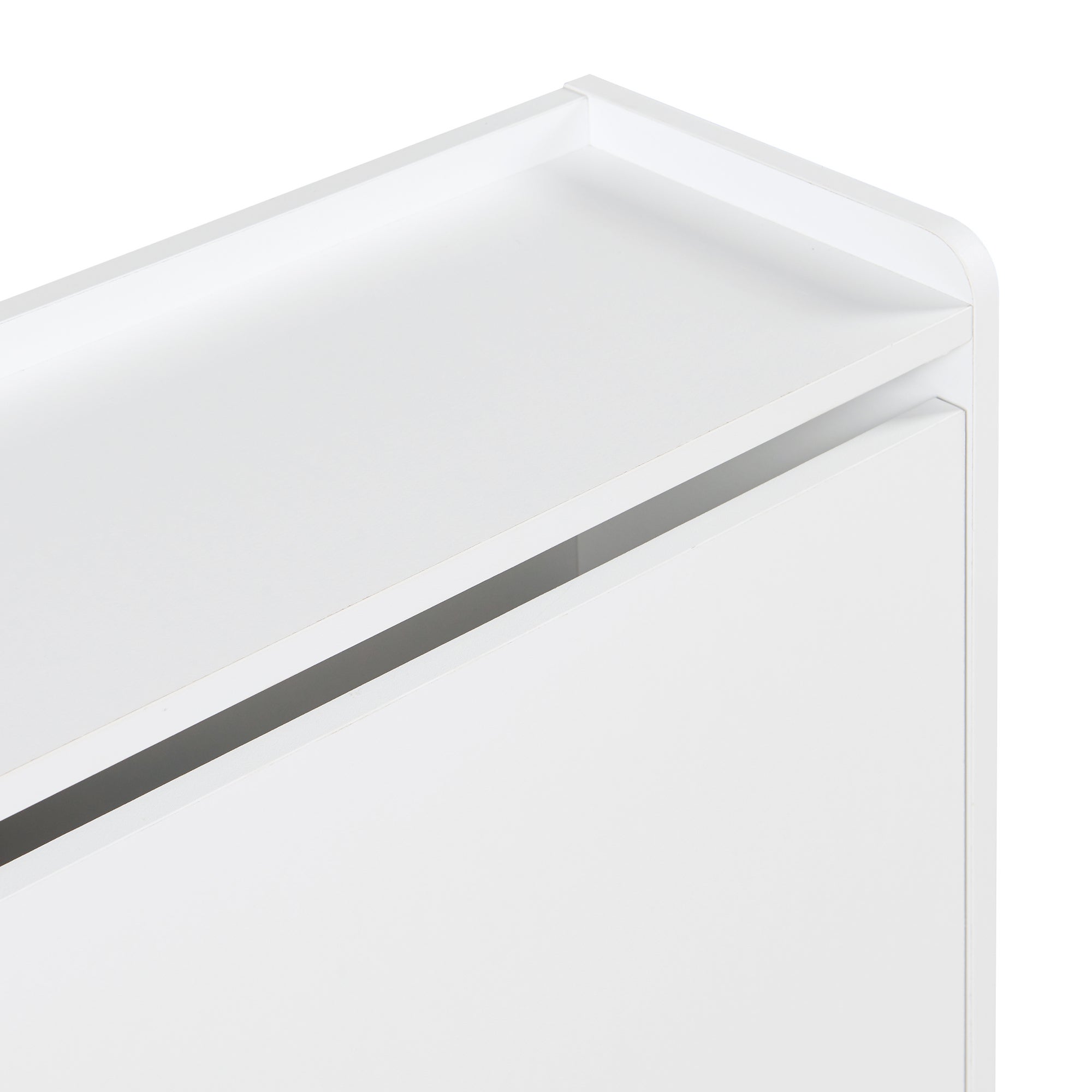 Scarpiera Ylitornio a 4 Contenitori Ribaltabili con Piedini a Cornice - Bianco [en.casa] - 7