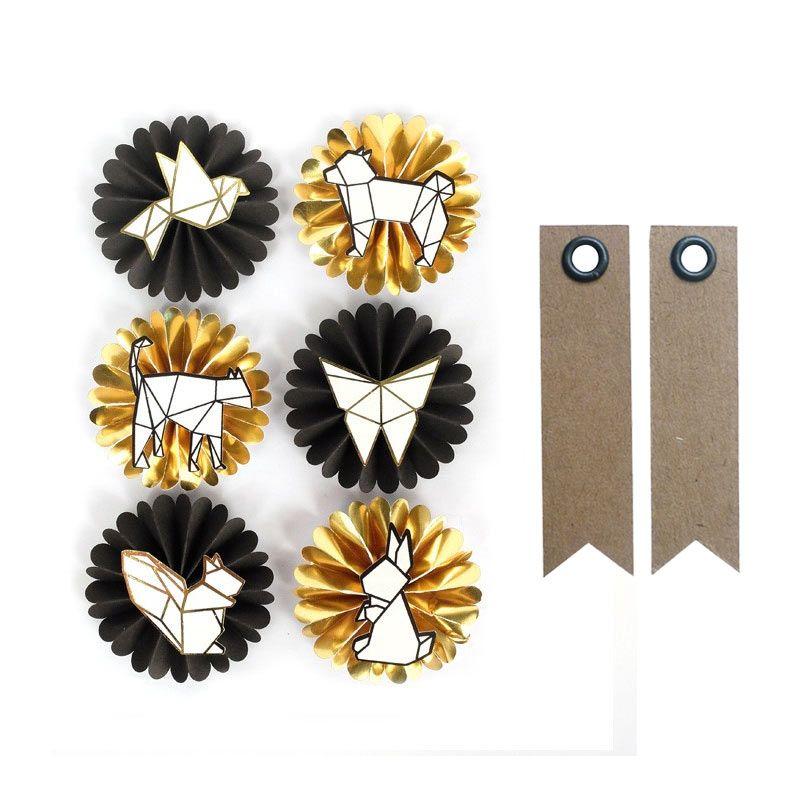 160 Stickers Kraft Avec Pointillés