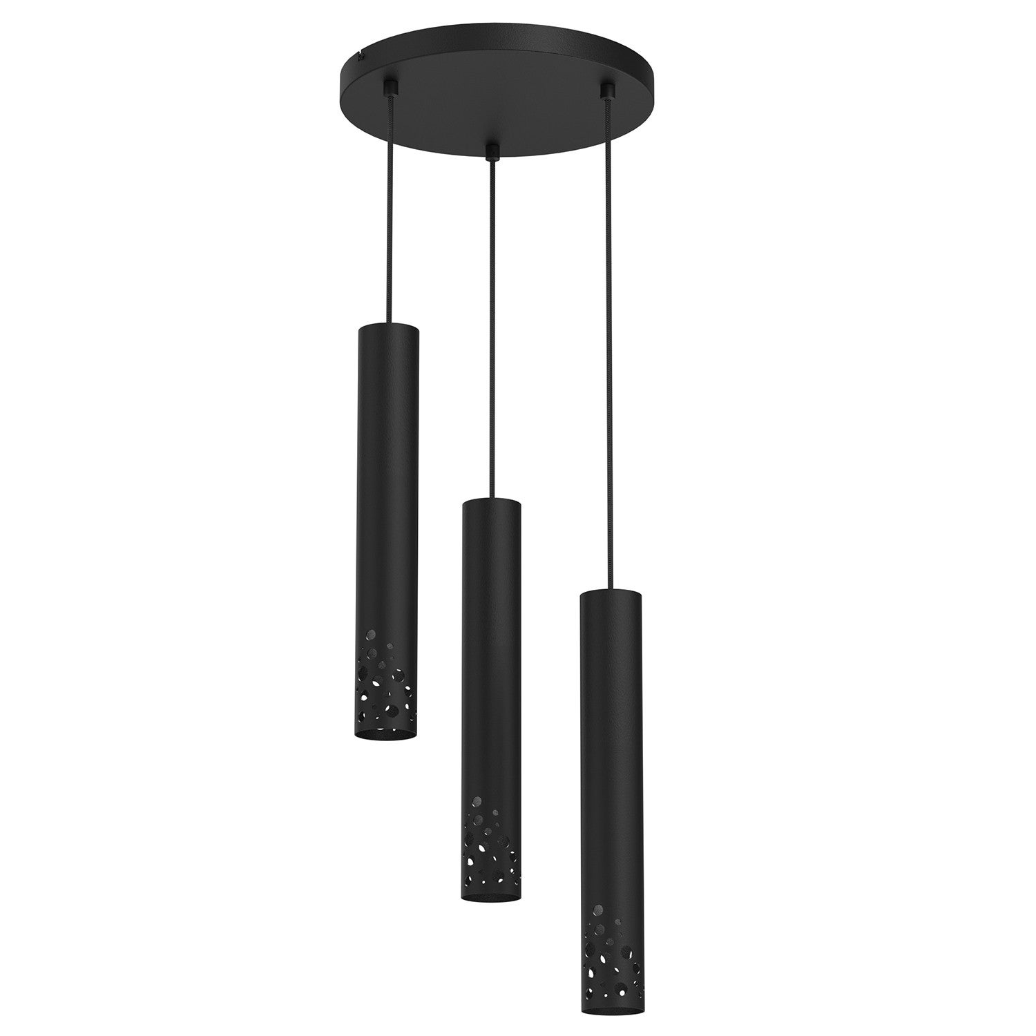Lampa wisząca Tibia Buble czarny matowy 3xGU10x8W tuby wym: 110 x 30 x 30 cm metal Luminex