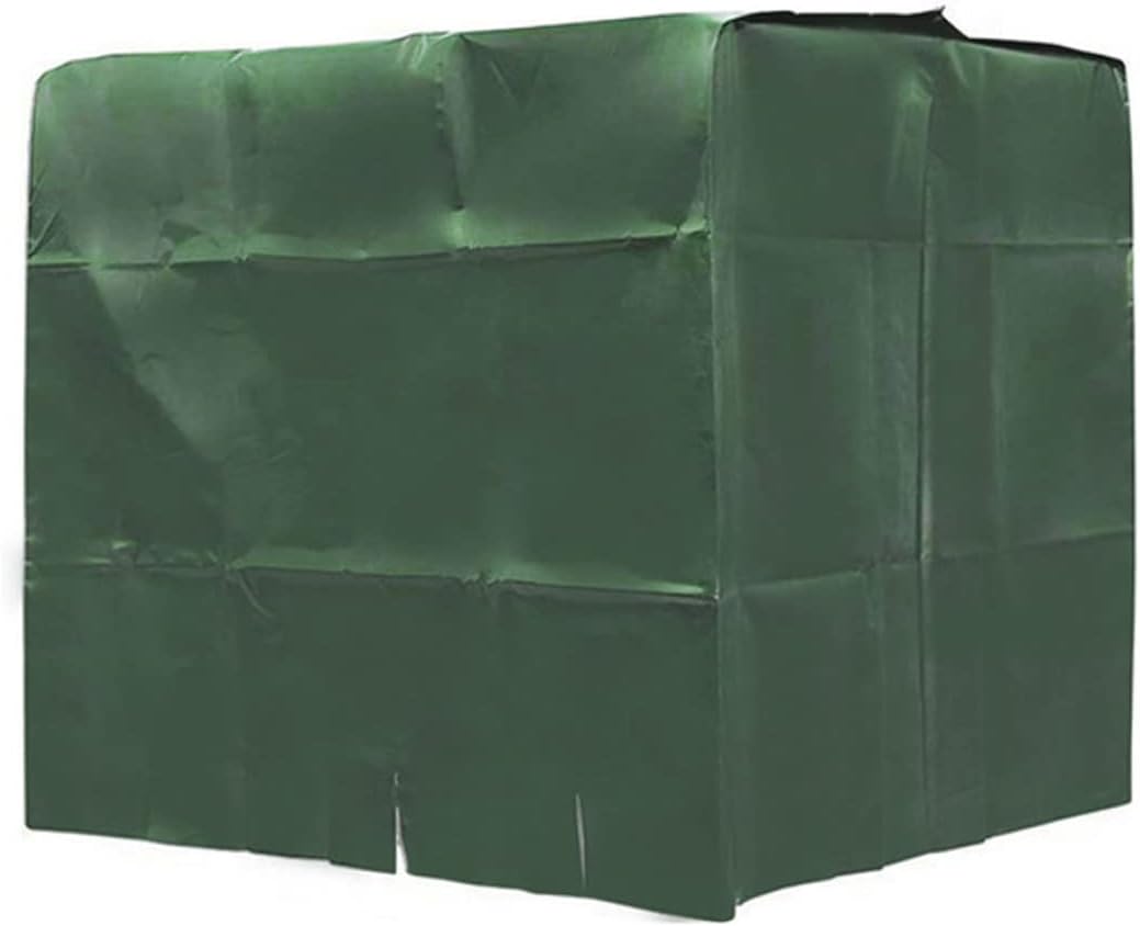Pokrowiec ochronny na zbiornik IBC 1000 litrów, pyłoszczelny, odporny na promieniowanie UV i deszcz, 120 x 100 x 116 cm (zielony)
