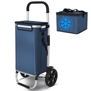 Chariot De Courses Pliable 5Five Simply Smart - Noir, Structure Acier Et Polyester