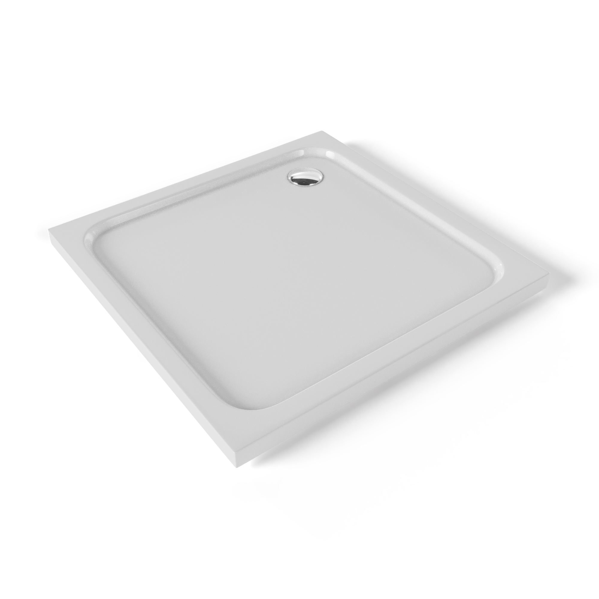 Moments Of Glass  Plato De Ducha Plano Shimmer Smooth 90X90 Cm, Acrílico, Antideslizante, Textura Lisa, Duradero, Incluye Sifón Blanco , Leroy Merlin