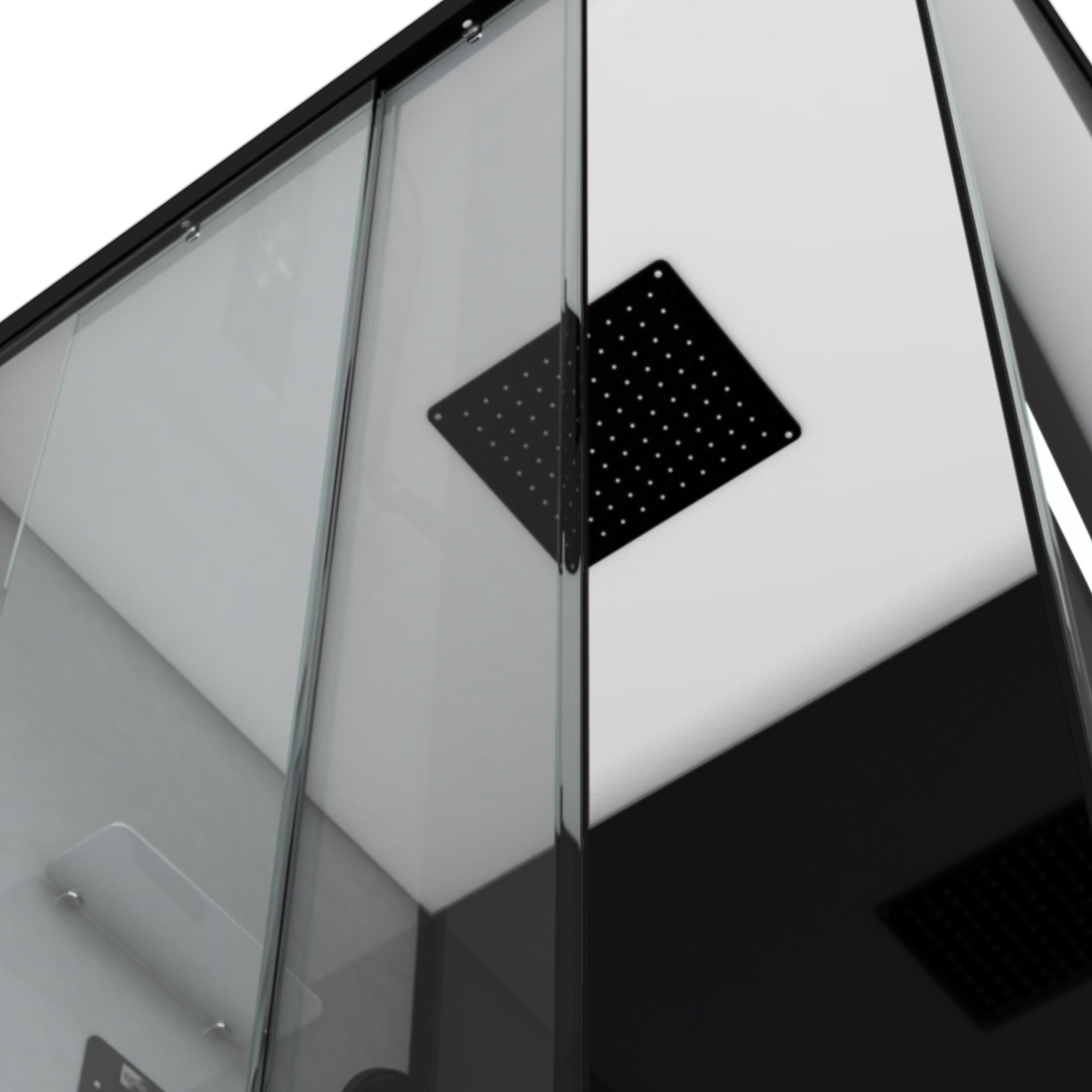 Cabine de douche 110x80x215cm - Verre Trempé - Mitigeur Chrome - DUALITY 3 RECTANGLE - 9