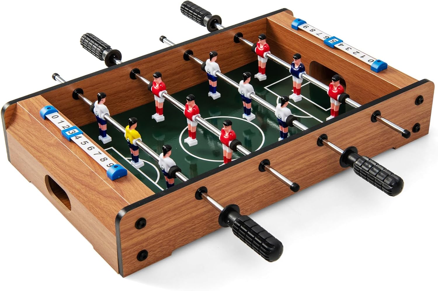 Stolik do Piłkarzyków, Mini Stolik do Piłkarzyków z Drewna o Wysokości 51 cm z 2 Piłkami i Licznikiem Punktów do Sal Gier, Barów, Wieczorów Rodzinnych