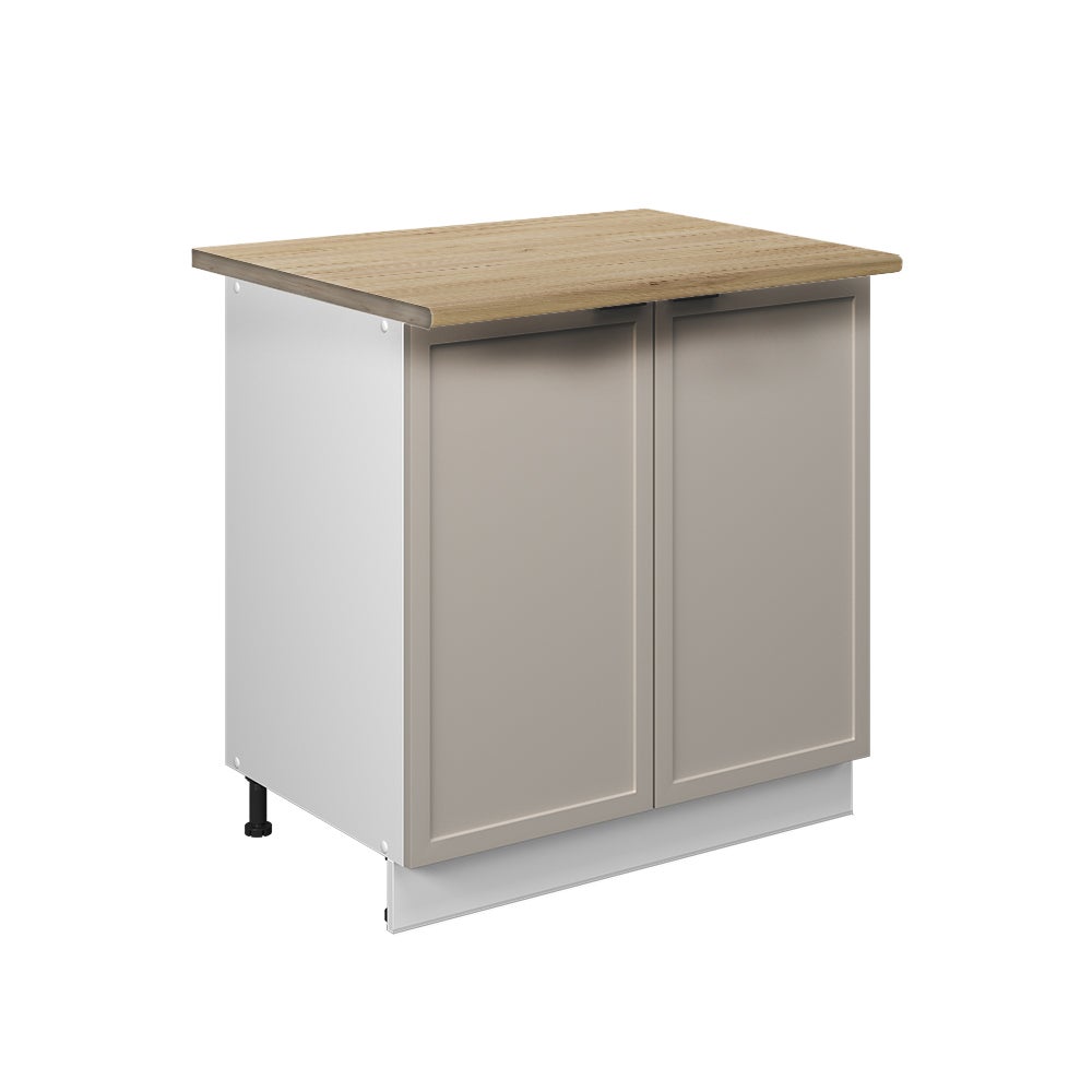 Vicco Szafka pod zlew Fame-Line, GreyBeige, 80 cm z półką, BP Dąb