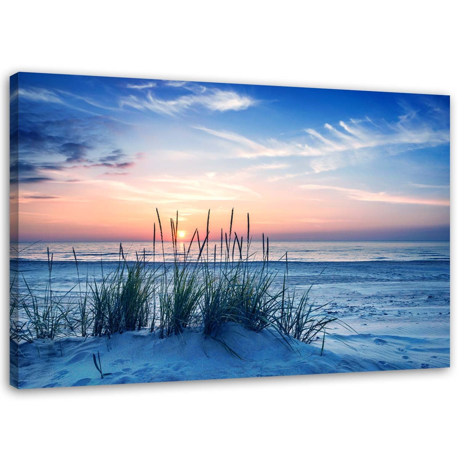 Obraz na płótnie, Plaża morze trawy 100x70