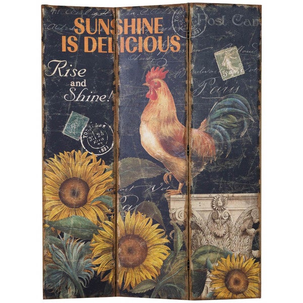 Biscottini biombo de madera maciza - pared divisoria vintage - separador de ambientes independiente para dormitorio y salón - 45x9x183