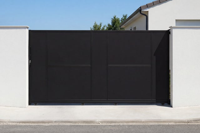 Portail coulissant acier 3m NALI H.160cm noir