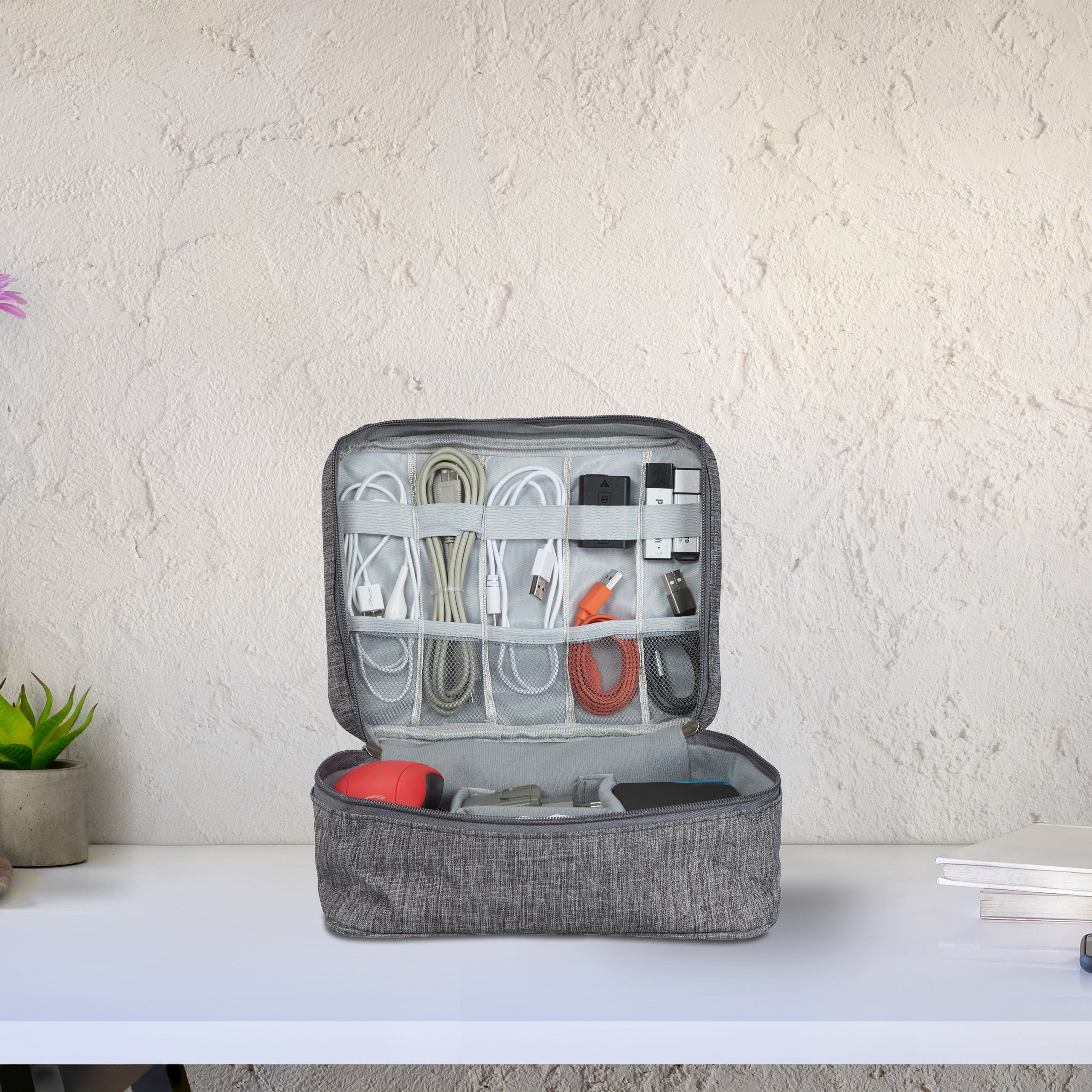 Organizer Da Viaggio Per Cavi BASVII - Borsa Multistrato Per Caricatori E Accessori