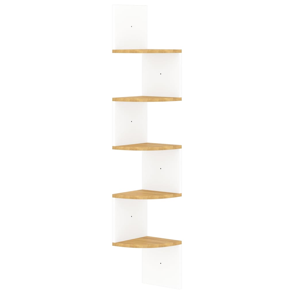 Étagère Angle Murale Étagère Flottante En Bois Avec Corde Support Suspendue Rangement Décoration Pour Maison Chambre Salon - Maison