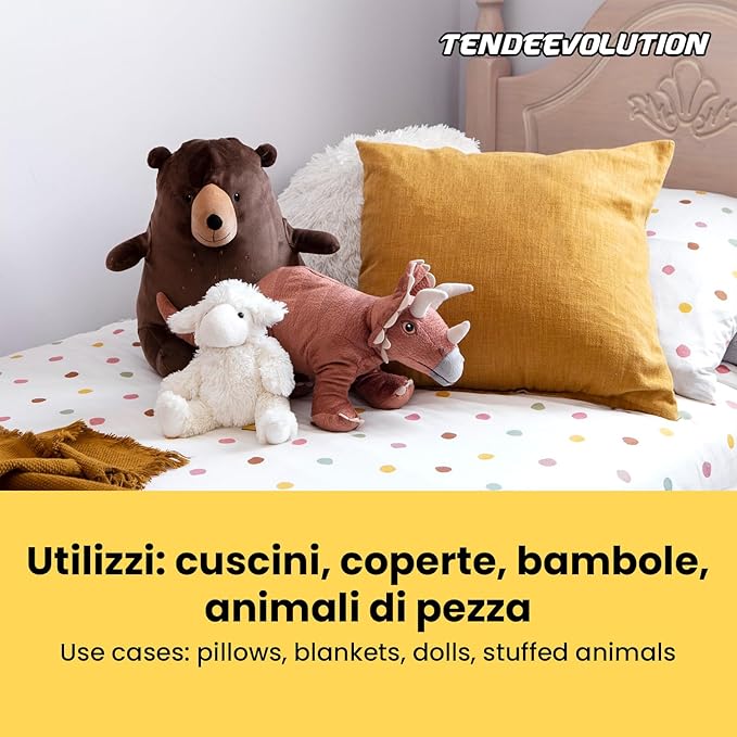 Ouate synthétique par kg | Pour coussins, peluches, cadeaux | Hypoallergénique, douce et résistante - 5