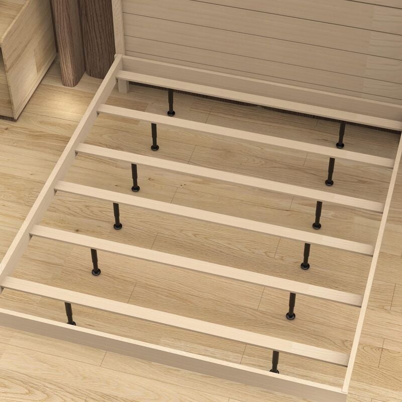 4pcs Pieds de Lit Réglable 180-300mm Pied de Meuble Salle de Bain Pied Réglable pour Meuble Ronds Métal Pieds de Lit - 4