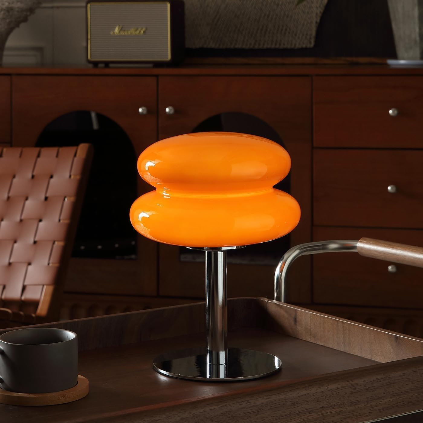 Lampe champignon vintage pour table de nuit, lampe de bureau moderne milieu du siècle, petite lampe de chevet rétro dimmable - 4