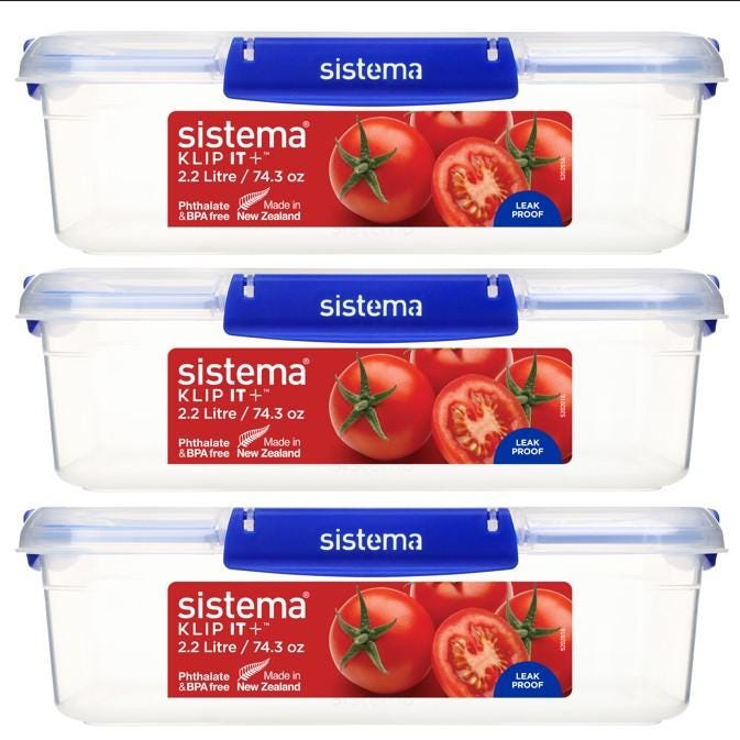 FRESHLY CONTAINED 21 pz Contenitori per Alimenti in Plastica con FRESHLY CONTAINED 21 pz Contenitori per Alimenti in Plastica con