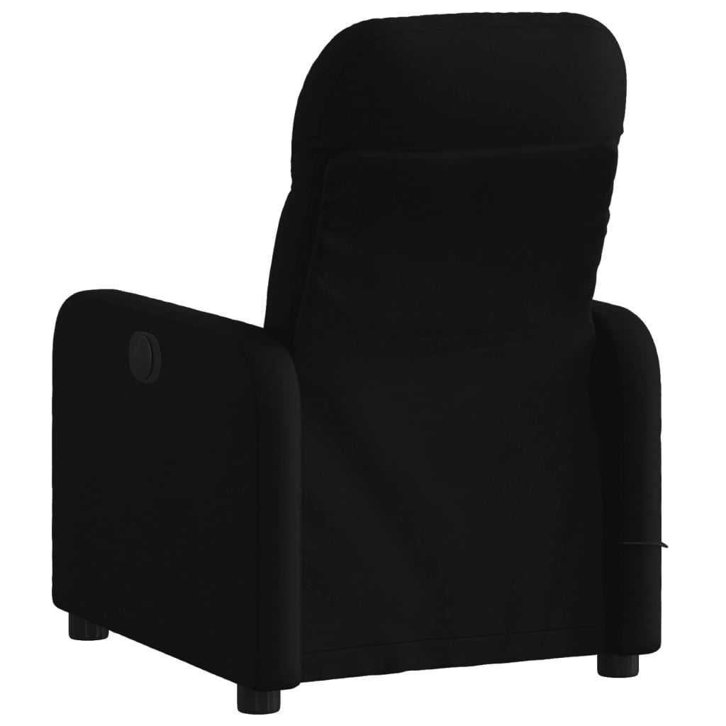 Fauteuil de massage inclinable Noir Tissu - 4