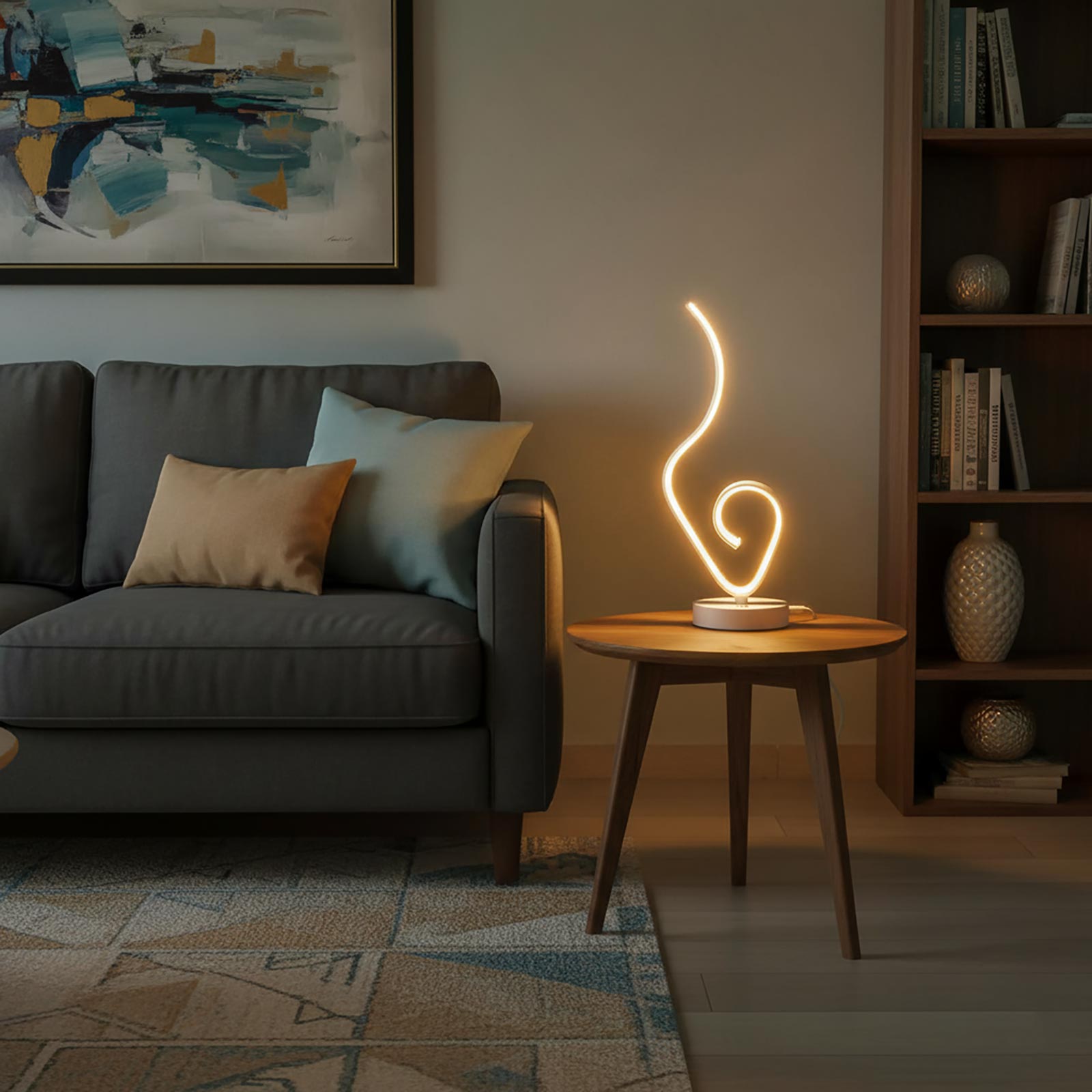 Lampe de bureau courbée Lampe de table LED 9W intérieur moderne mobilier de maison 230V 3000K - 2