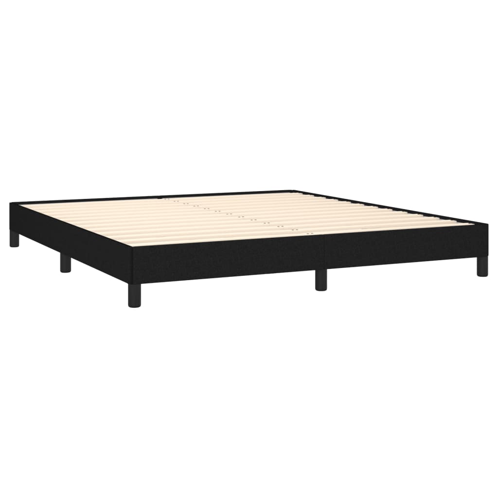 Cadre de lit sans matelas noir 180 x 200 cm tissu - 4