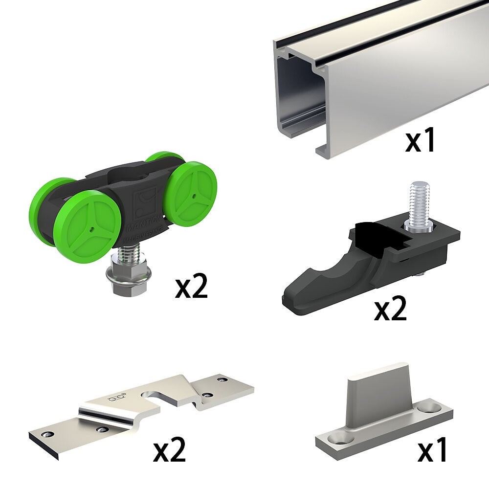 Système coulissant SLID'UP 1100 pour une porte de séparation - rail 1,55 m - 40 kg - 2