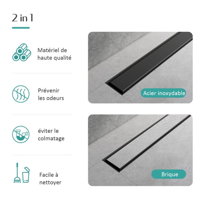 Geberit CleanLine - Canalina doccia 30-130 cm, acciaio inox spazzolato Geberit CleanLine - Canalina doccia 30-130 cm, acciaio inox spazzolato
