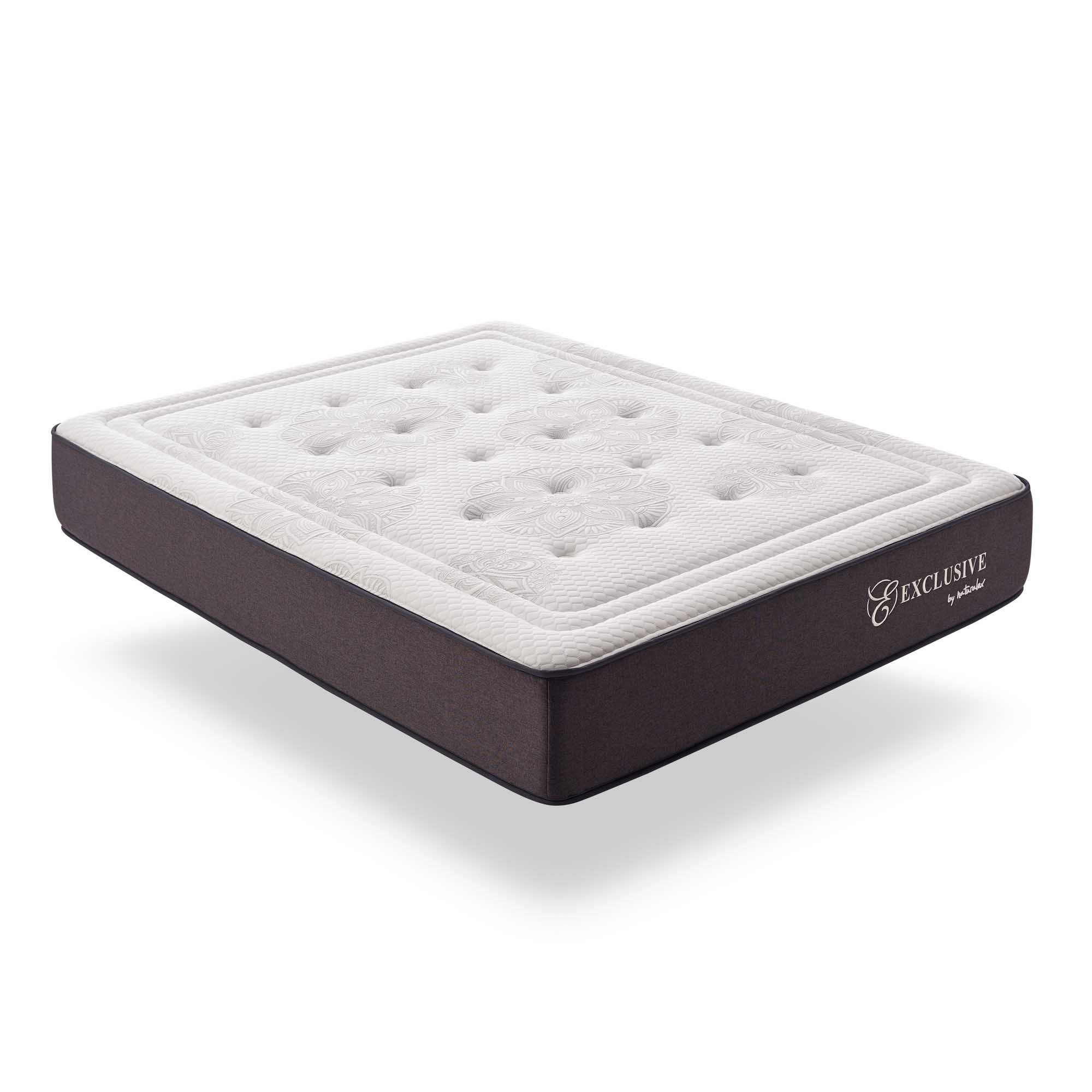 Matelas Exclusive 160x200 cm - Hybride - Ressorts Ensachés + Mousse à mémoire HR + Blue Latex - Épais 26 cm - 7 Zones - Reversible - Haut de gamme - 3