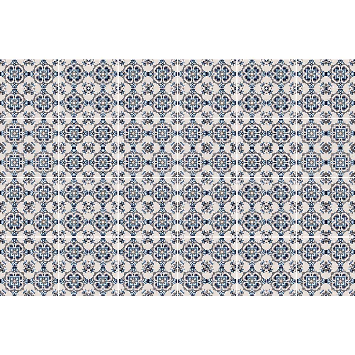 24 adesivi piastrelle di cemento azulejos Nayla - Sticker adesivo - adesivi murali - 24stickers10x10cm - 2
