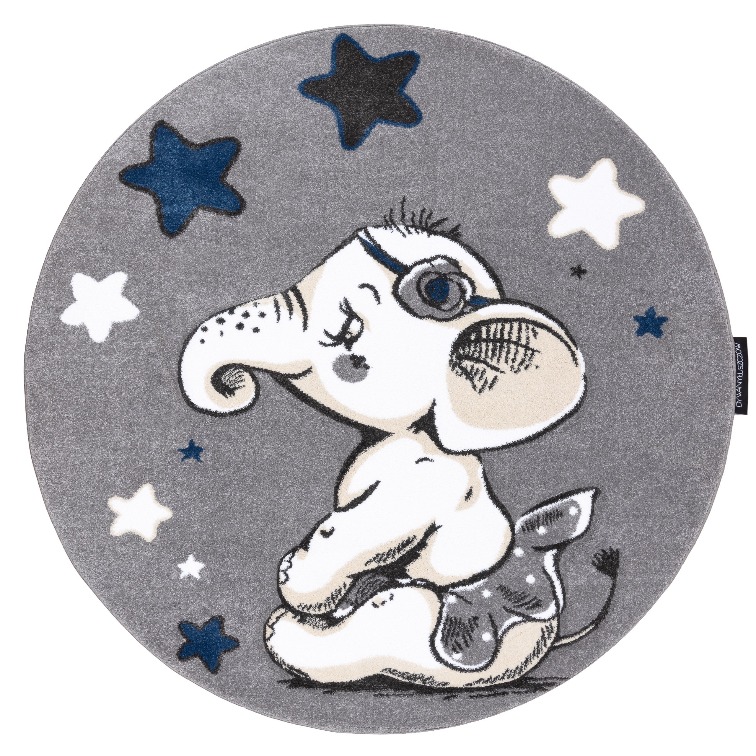 Covor PETIT ELEPHANT ELEFANT STEA cerc gri cerc 160 cm | Leroy Merlin