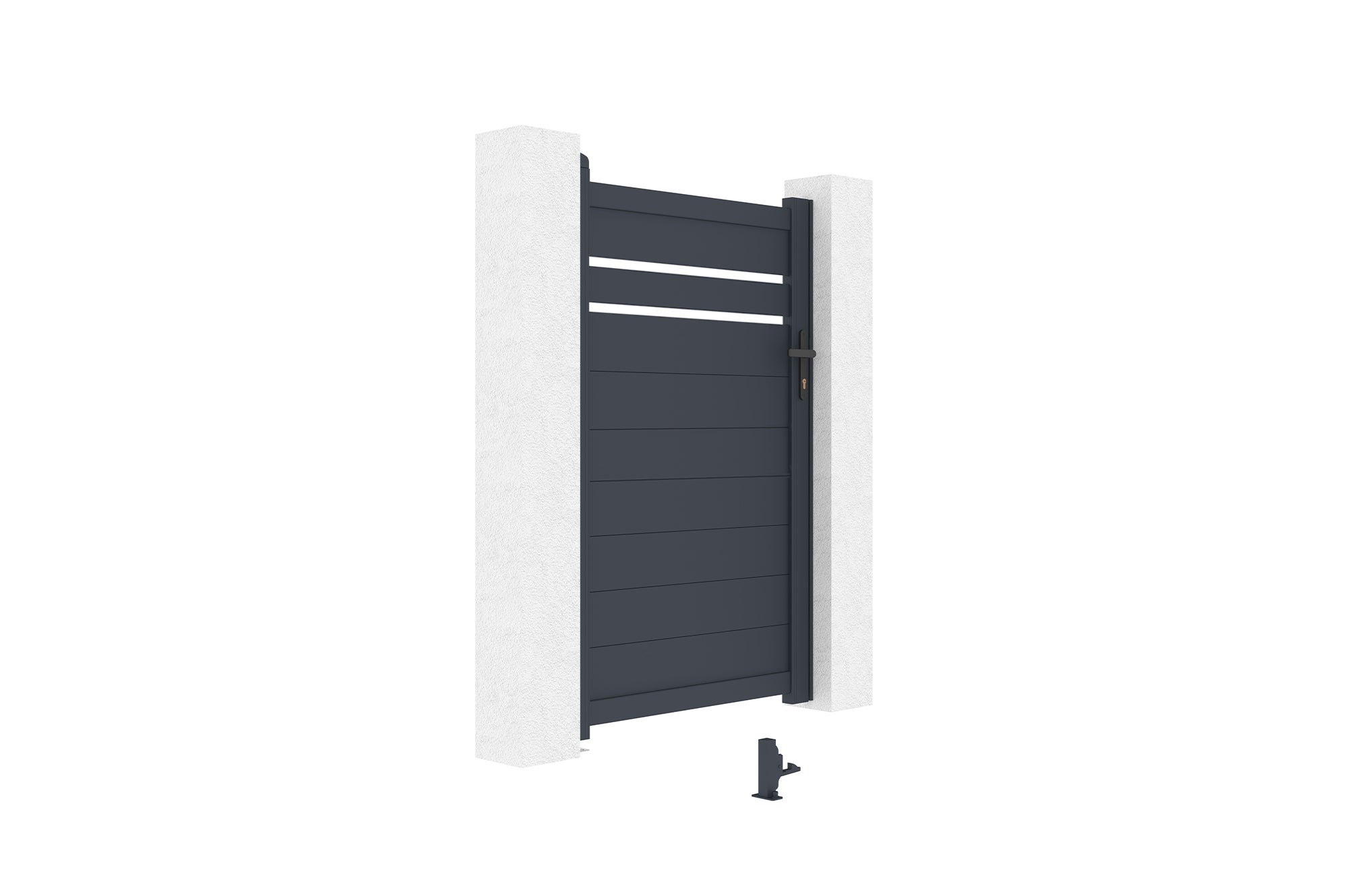 Portillon 1m CIMONE H.160cm aluminium gris - 9