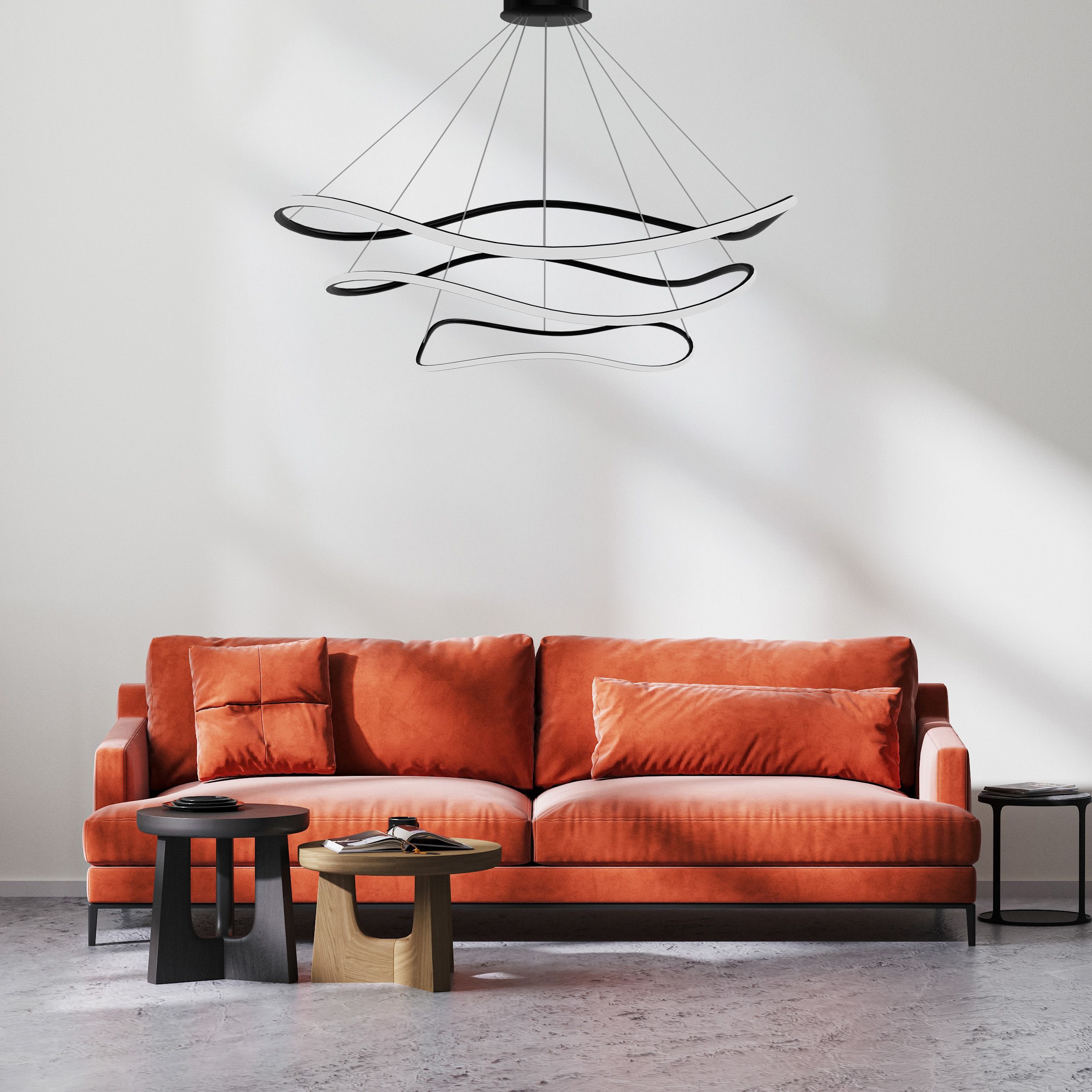 Lampa Sufitowa Wisząca Toolight Lhj016-Cp3 Black Czarny - 2