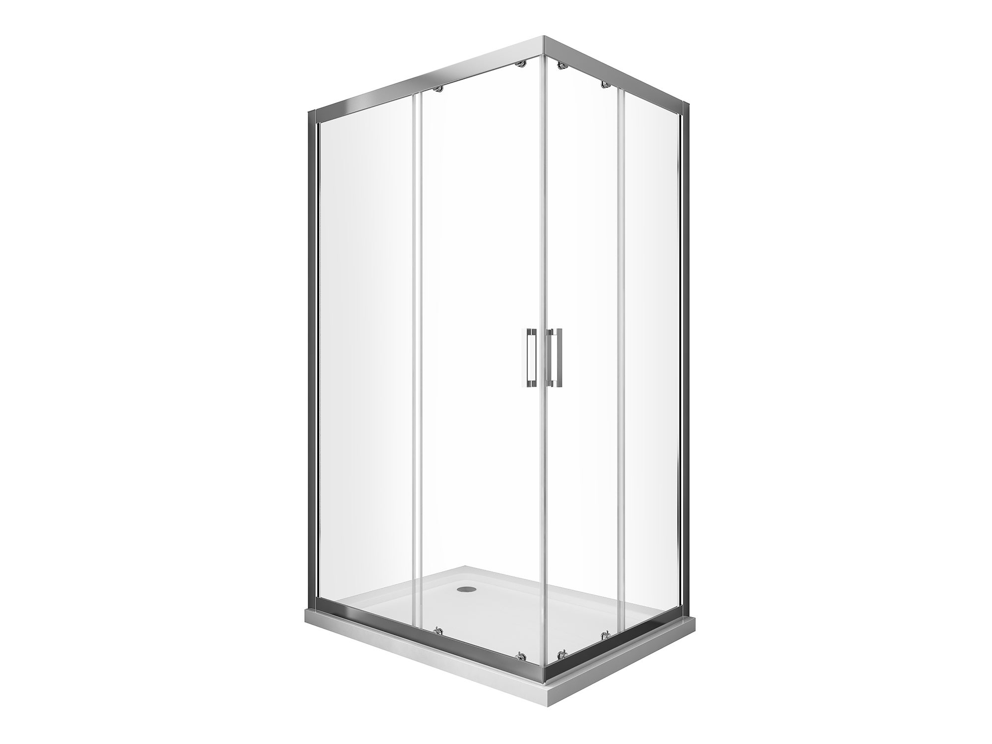 NALA Box doccia 6 mm angolare rettangolare profilo cromo reversibile H.190 70x90 - 5