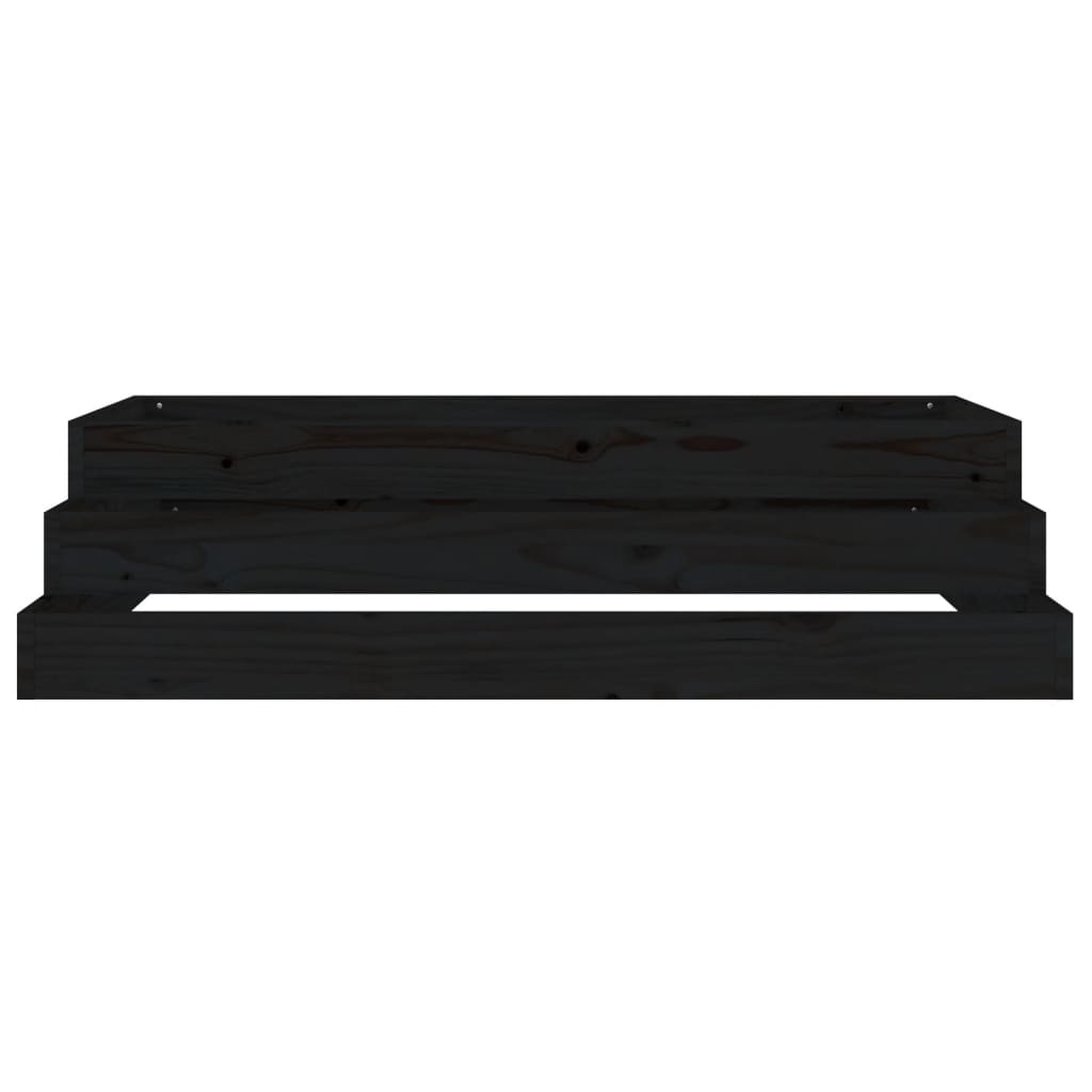 Maison Exclusive - Fioriera Nera 110x110x27 cm in Legno Massello di Pino - 5