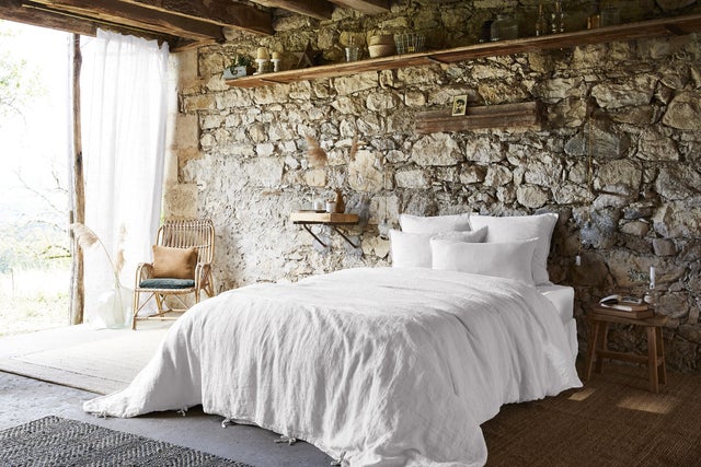 Housse de couette 200 x 200 cm – Lin Français Lavé – SOLINE Craie