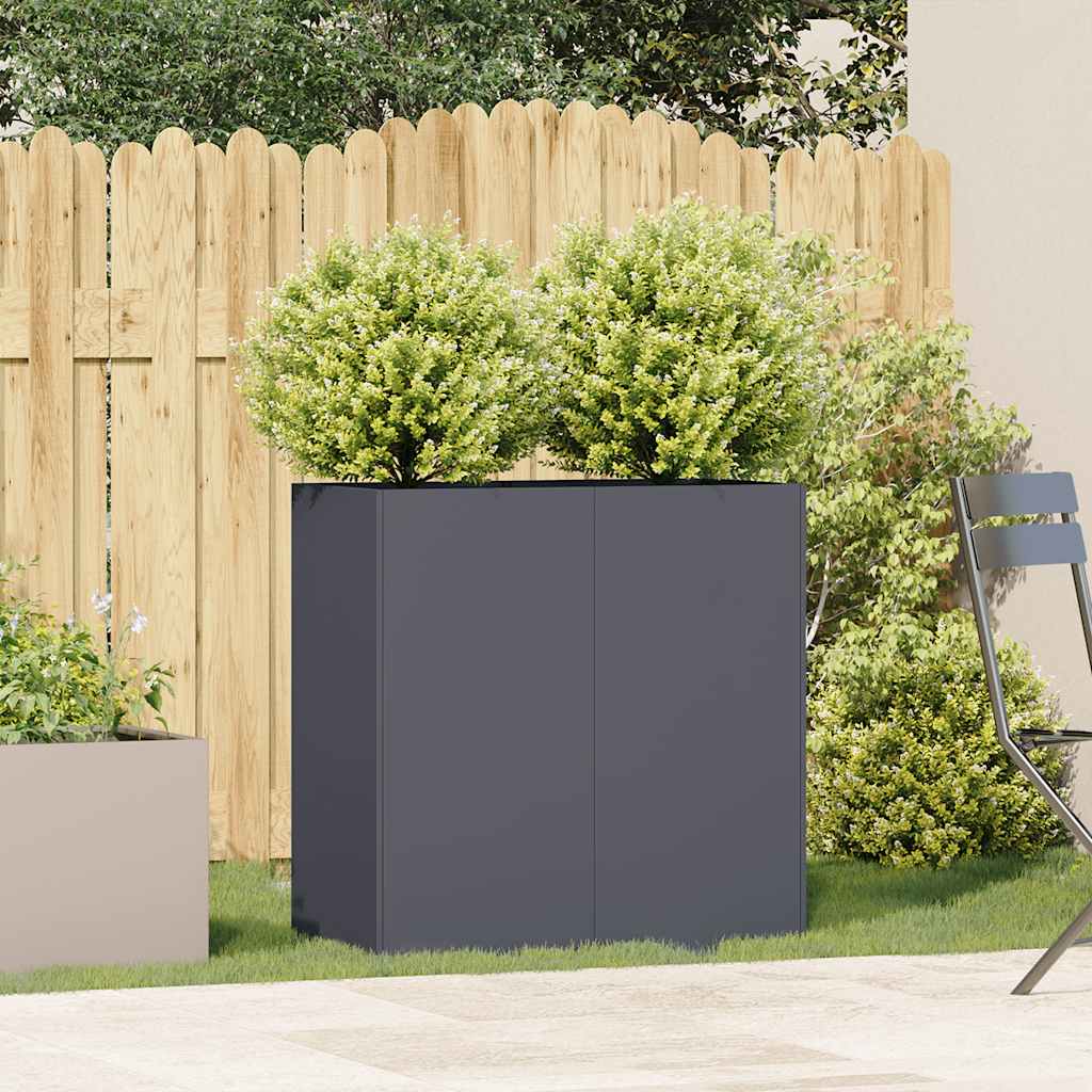 Jardinière，Pot de Fleurs anthracite 80x40x80 cm acier laminé à froid CFW66590 - 3