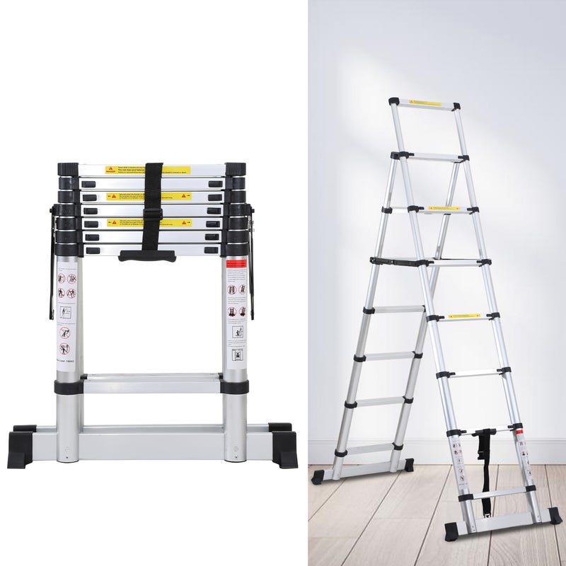 Froadp 320cm Échelle Télescopique, Multifonctionnelle Echelle Pliable Froadp 320cm Échelle Télescopique, Multifonctionnelle Echelle Pliable