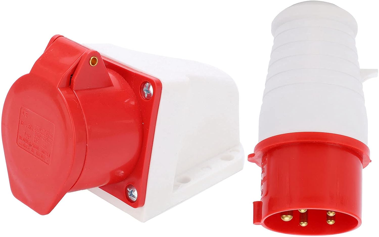 Enchufe Industrial Trif sico 16A Macho Hembra 5 Clavijas 3P N T enchufe-industrial-trif-sico-16a-macho-hembra-5-clavijas-3p-n-t