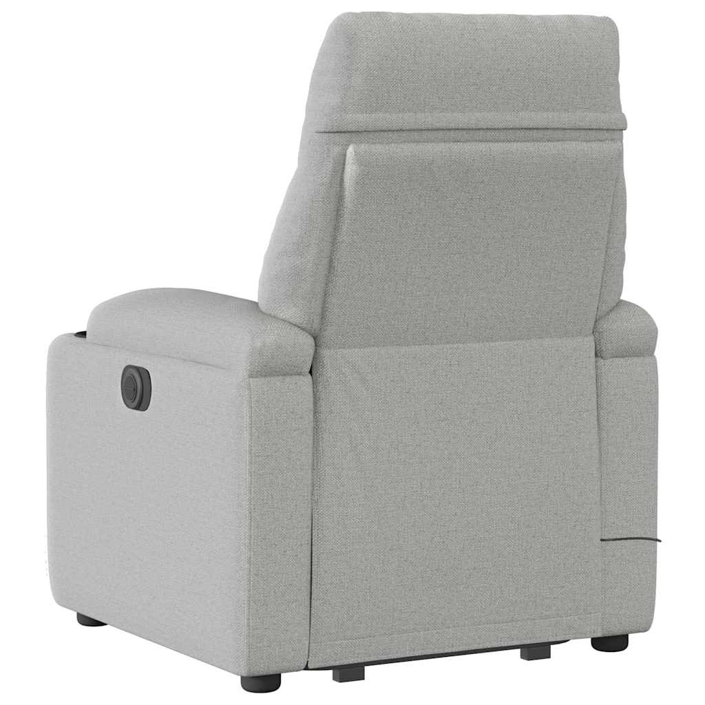 Fauteuil inclinable de massage | Fauteuil de relaxation | Chaise de relaxation électrique gris nuage tissu CFW793213 - 5